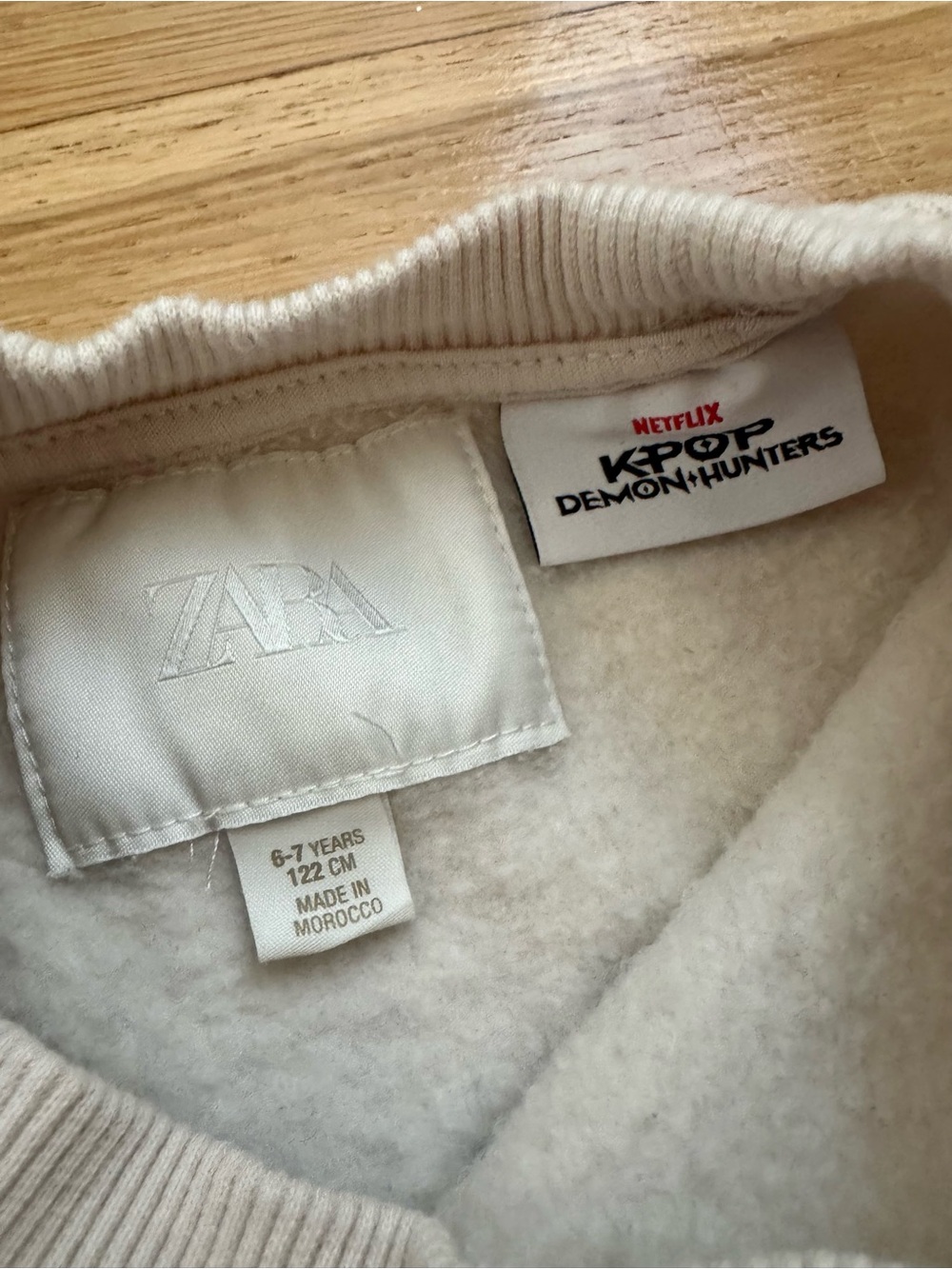 Zara Cream K-Pop Demon Hunters Pullover with Pink & Purple Accents - Picture 3 of 4